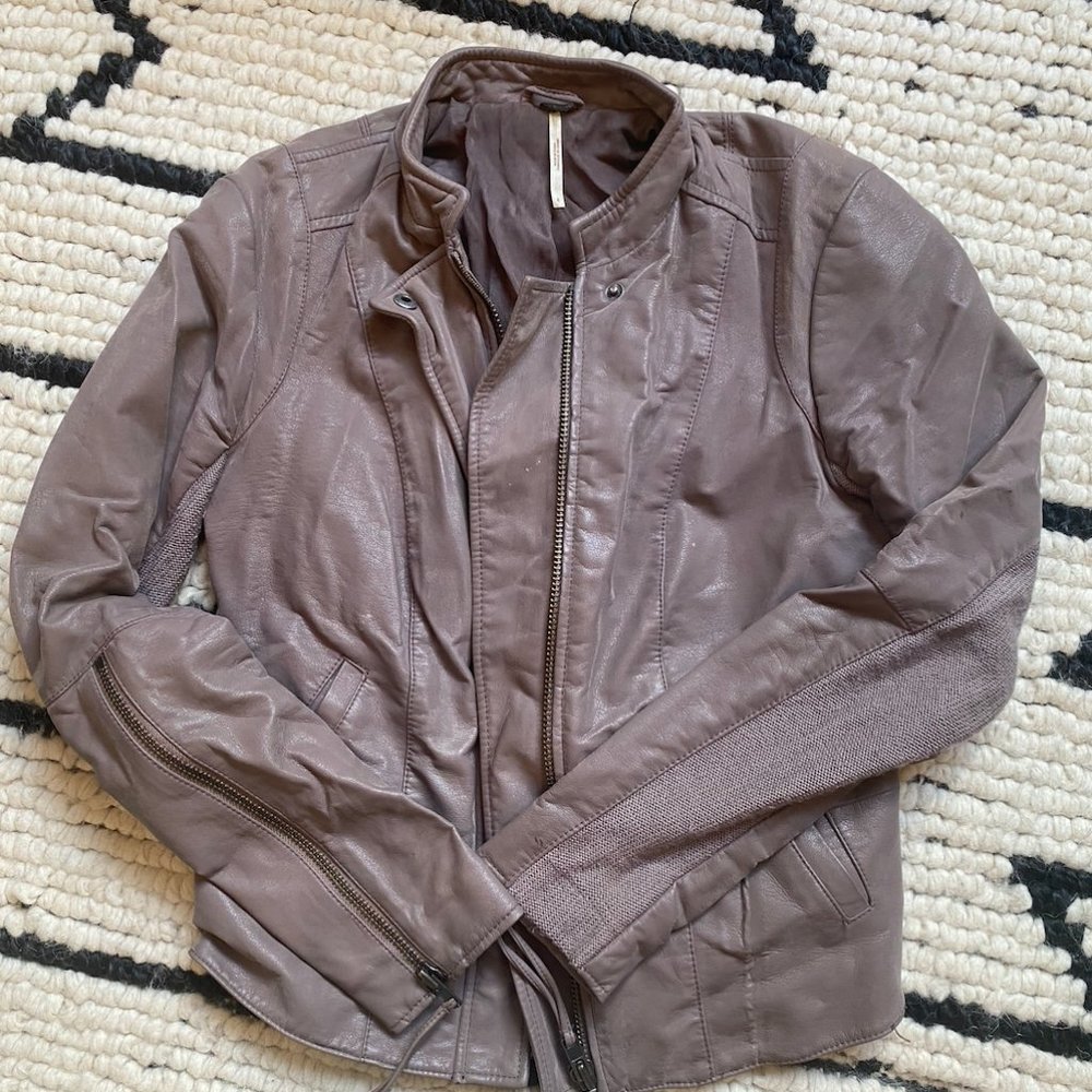 Free People Vegan Leather Jacket